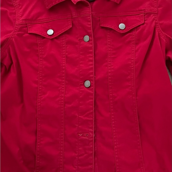 Croft & Barrow Stretch Red Jean Jacket Size M - Picture 5 of 6